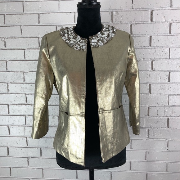 Chico's Jackets & Blazers - 🦄Chico’s Limited Edition Glamorous Gold Jacket